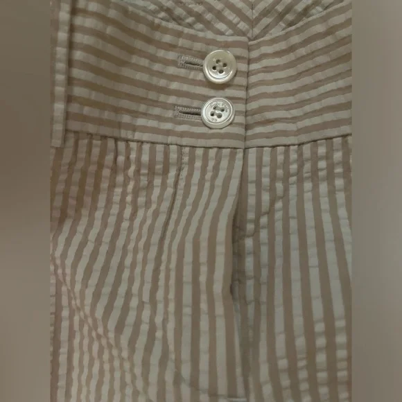 Cream Beige Brooks Brothers Seersucker pants size 2 - Picture 3 of 6